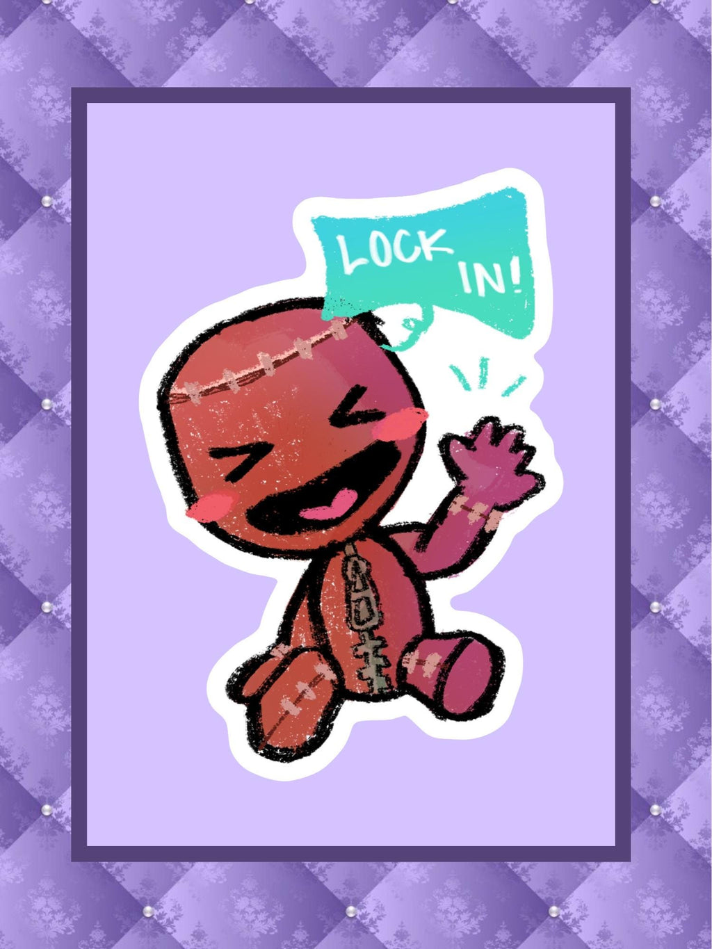 LBP LittleBigPlanet Sackboy Lock In Sticker