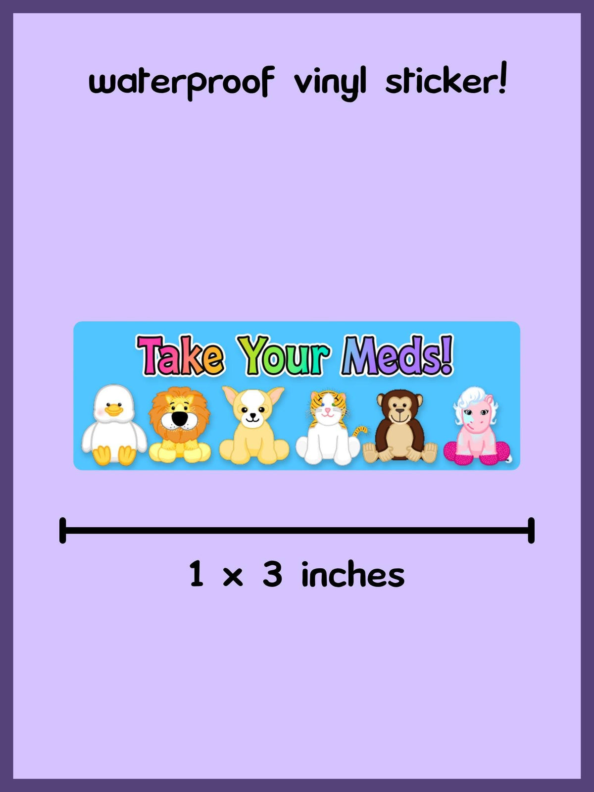 Webkinz Take Your Meds Sticker