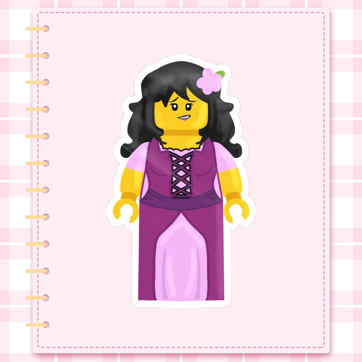 Lego Lady Aphmau Minifigure Sticker