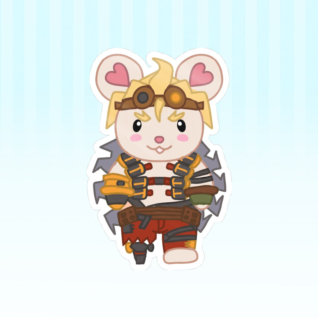 OW Junkrat Calico Critters Sticker