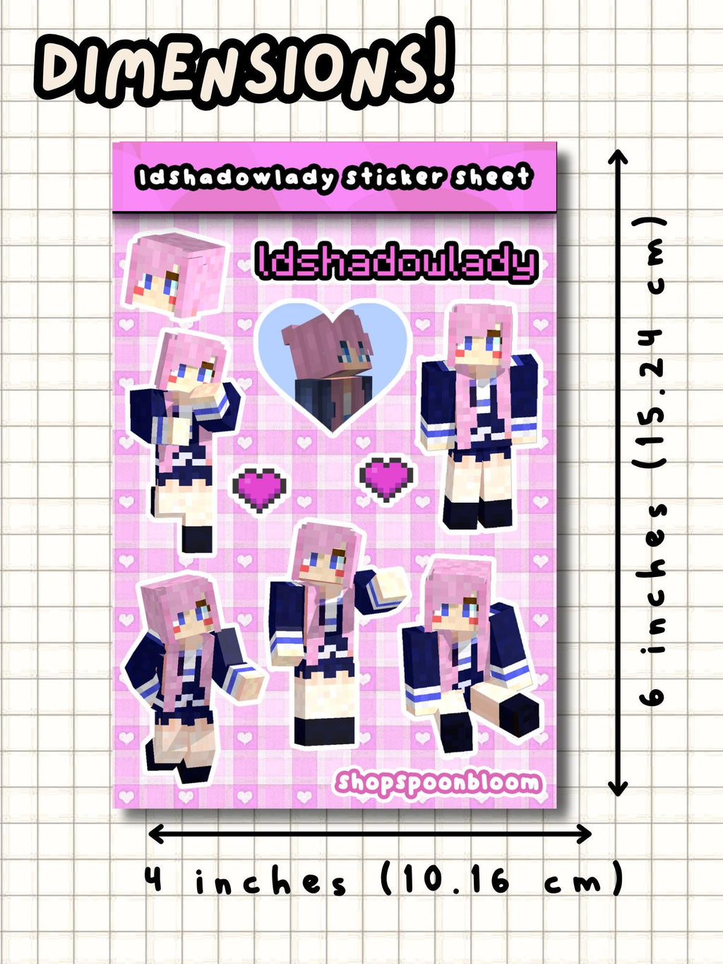 LDShadowLady Lizzie Sticker Sheet