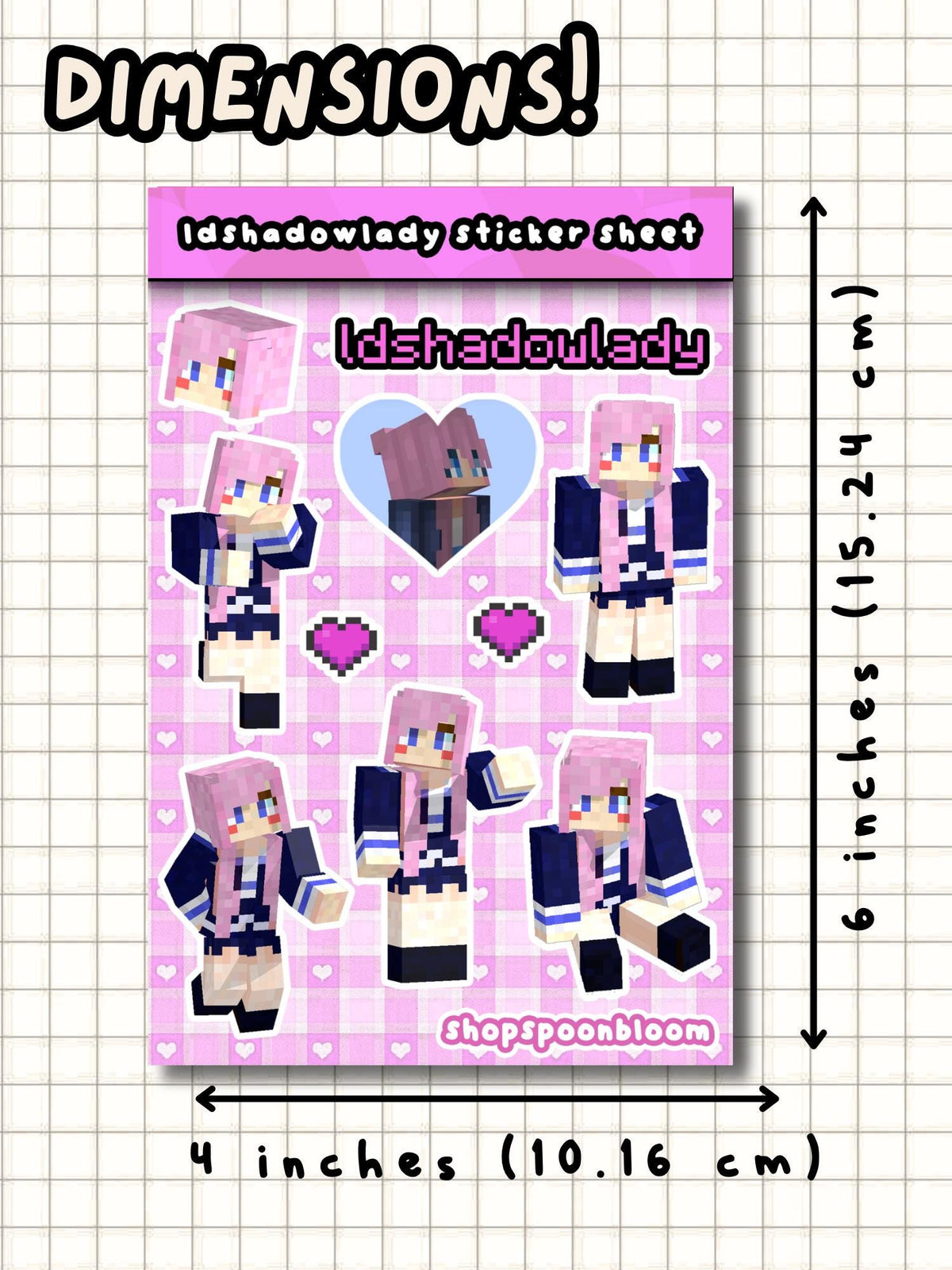 LDShadowLady Lizzie Sticker Sheet