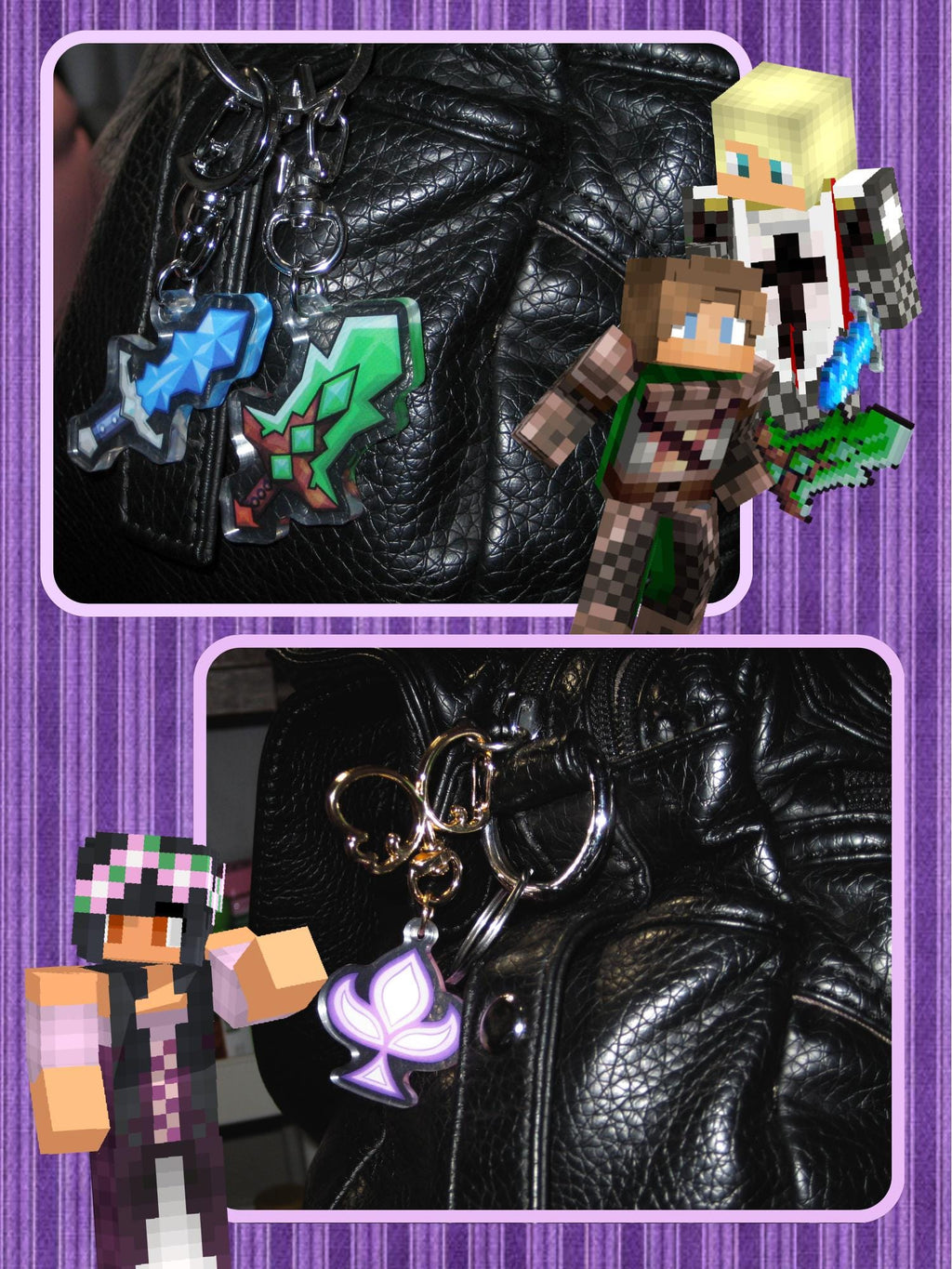 Aphmau, Garroth, & Laurance MCD Diaries Keychain Charms