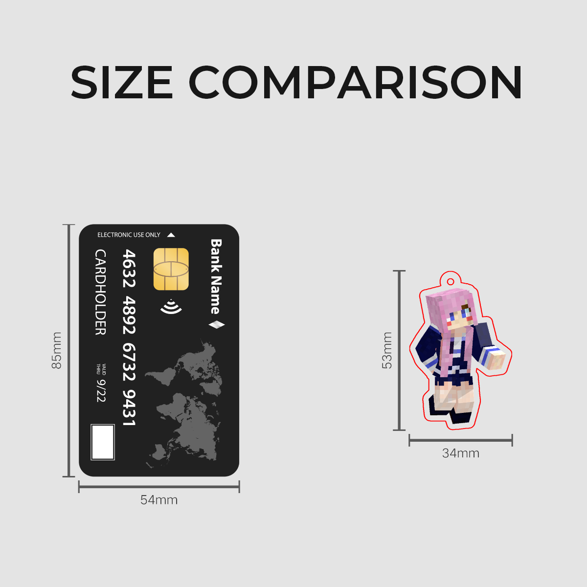 LDShadowLady Acrylic Keychain
