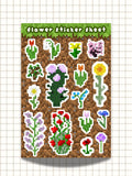 Minecraft Flowers Sticker Sheet
