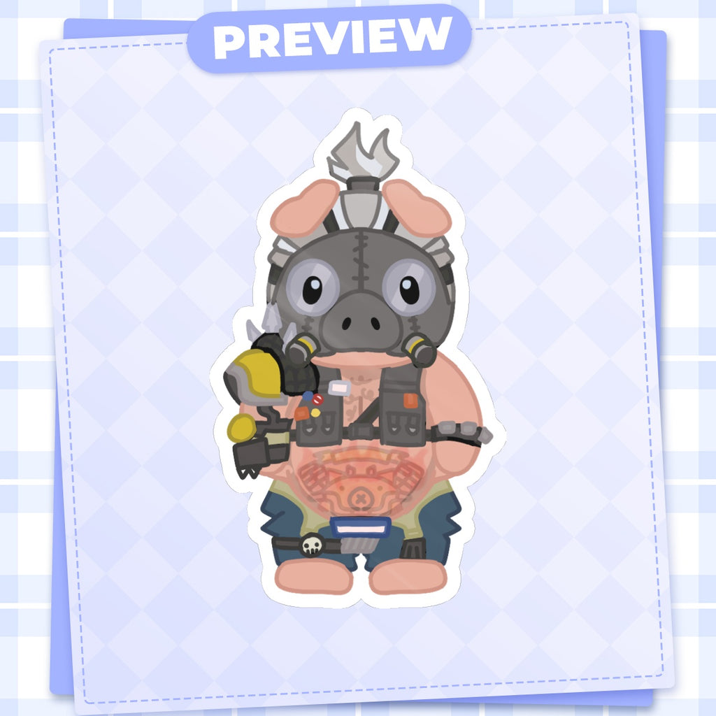 OW Roadhog Calico Critters Sticker