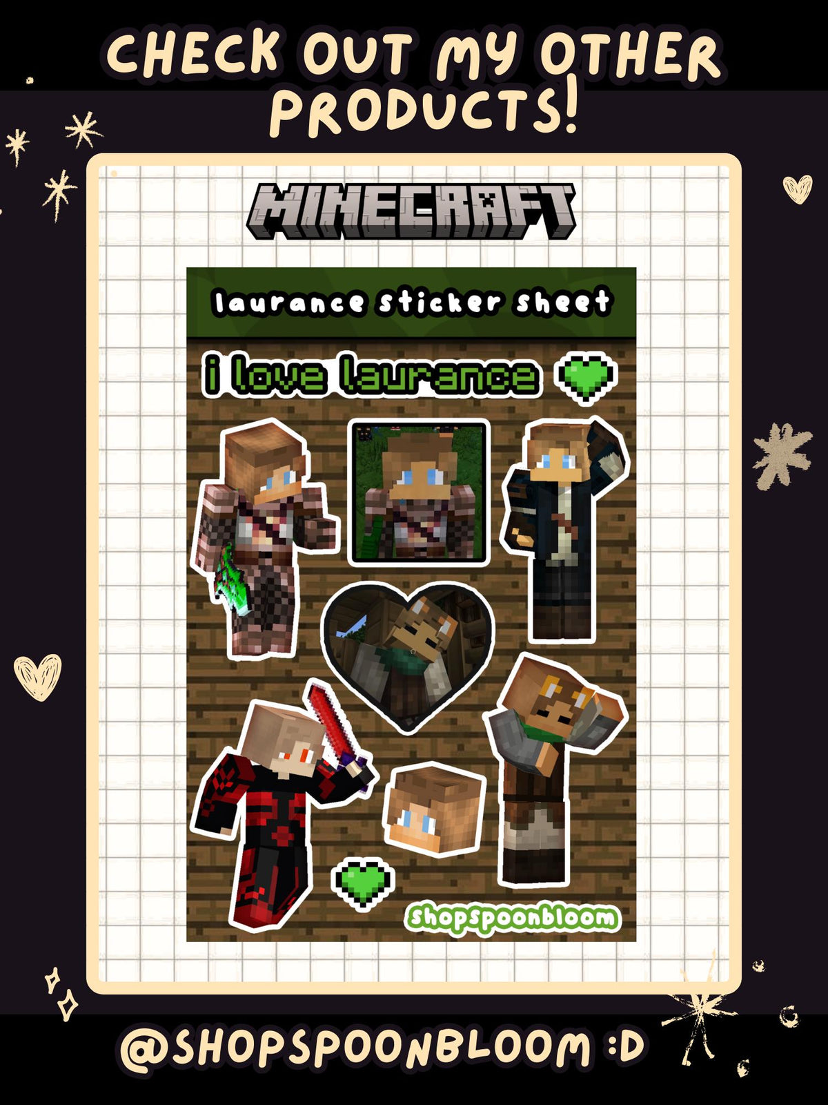 LDShadowLady Lizzie Sticker Sheet