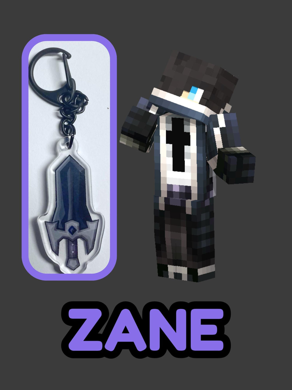 Aaron Lycan, Zane Ro'meave, & Shadow Knight Nether Sword MCD Diaries Keychain Charms