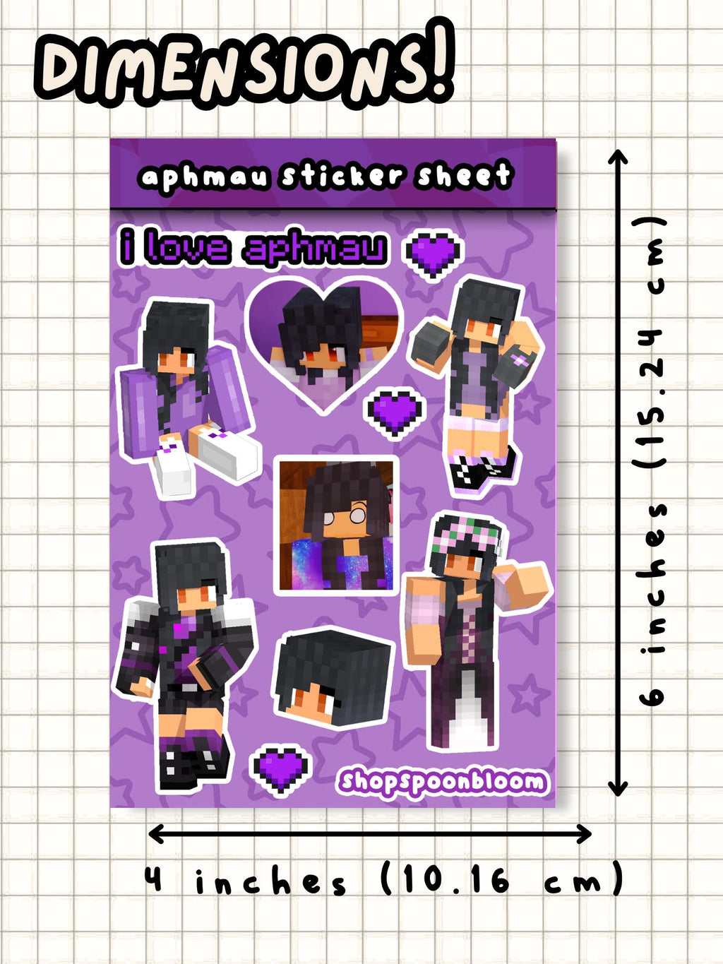 Aphmau Character Mystreet/Diaries Sticker Sheets