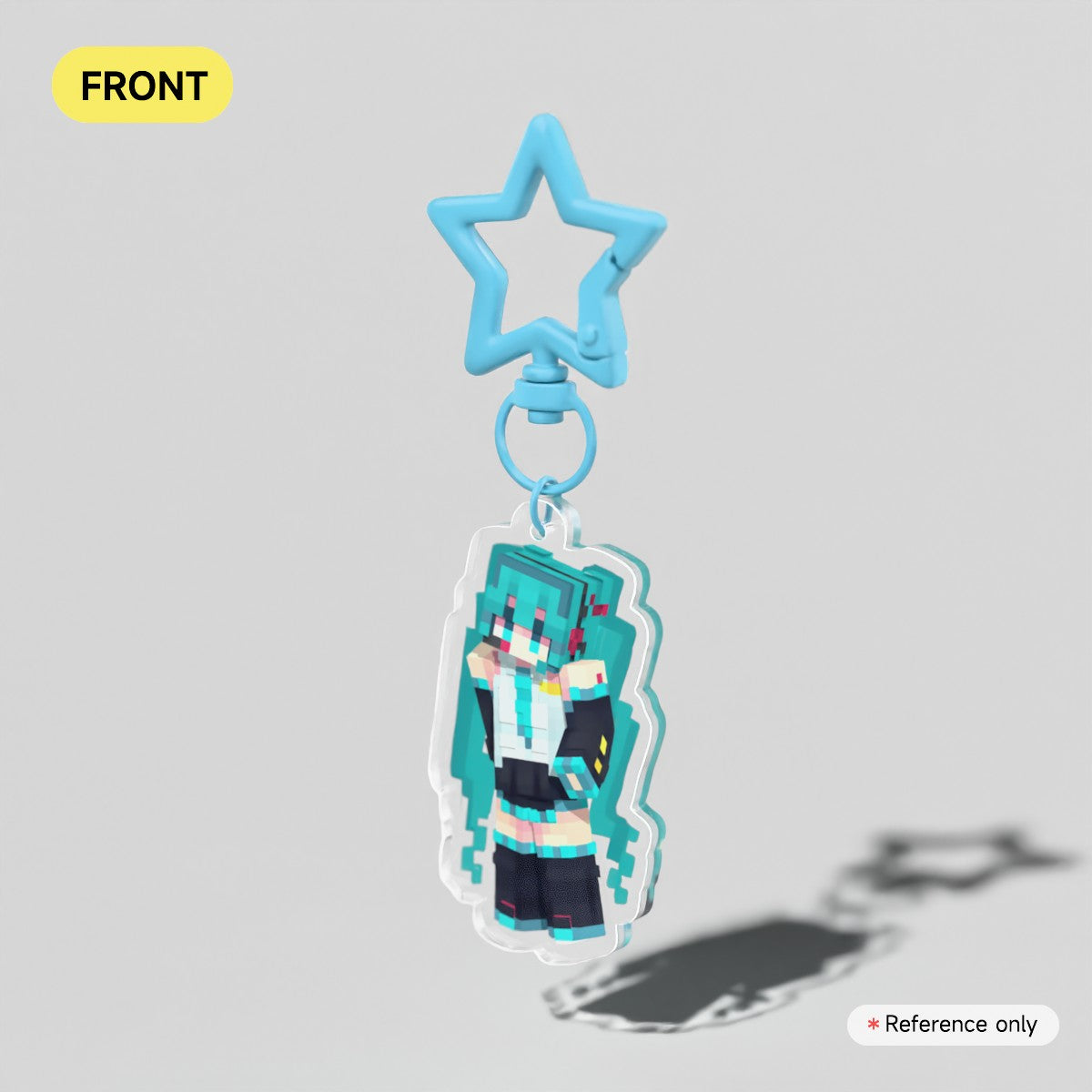 Minecraft Hatsune Miku Acrylic Keychain