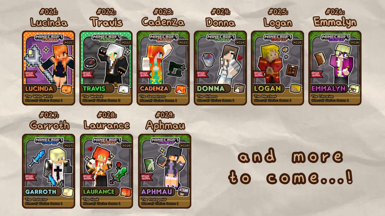 Aphmau Diaries Collectible Character Trading Fanmade Cards