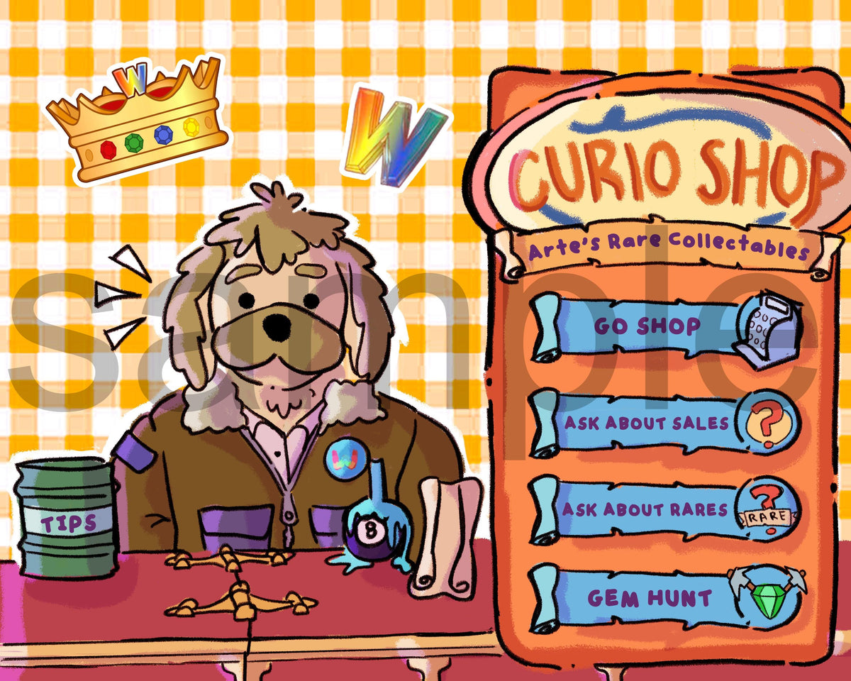 Webkinz Curio Shop Arte Fact Postcard Print