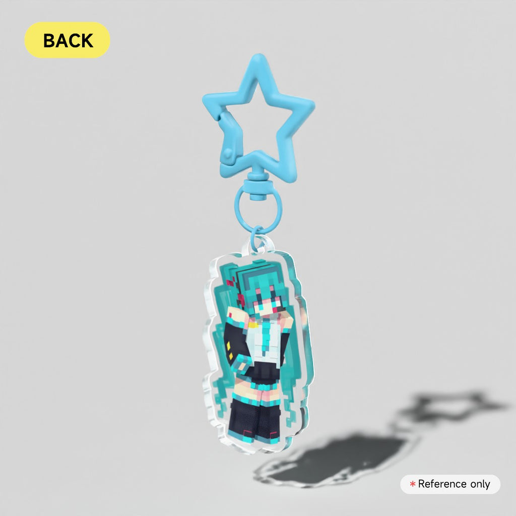 Minecraft Hatsune Miku Acrylic Keychain