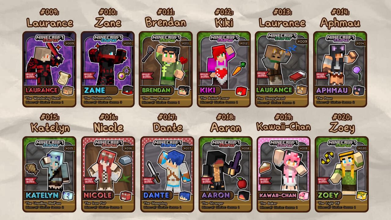 Aphmau Diaries Collectible Character Trading Fanmade Cards