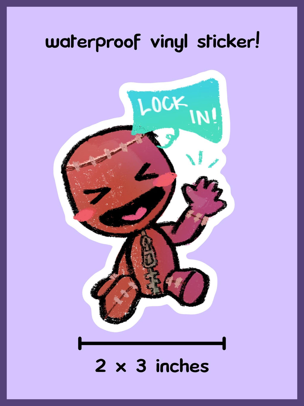 LBP LittleBigPlanet Sackboy Lock In Sticker