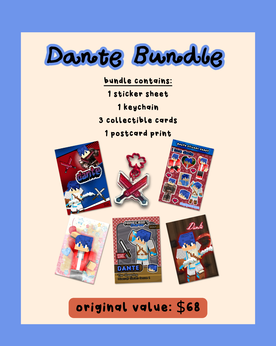 Dante Fan Bundle | Mystreet/MCD Diaries Aphmau Gift