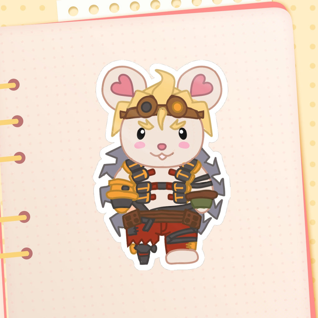 OW Junkrat Calico Critters Sticker
