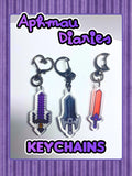 Aaron Lycan, Zane Ro'meave, & Shadow Knight Nether Sword MCD Diaries Keychain Charms