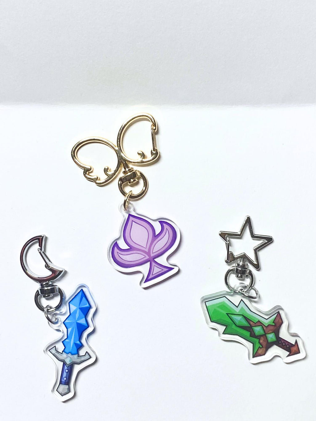 Aphmau, Garroth, & Laurance MCD Diaries Keychain Charms