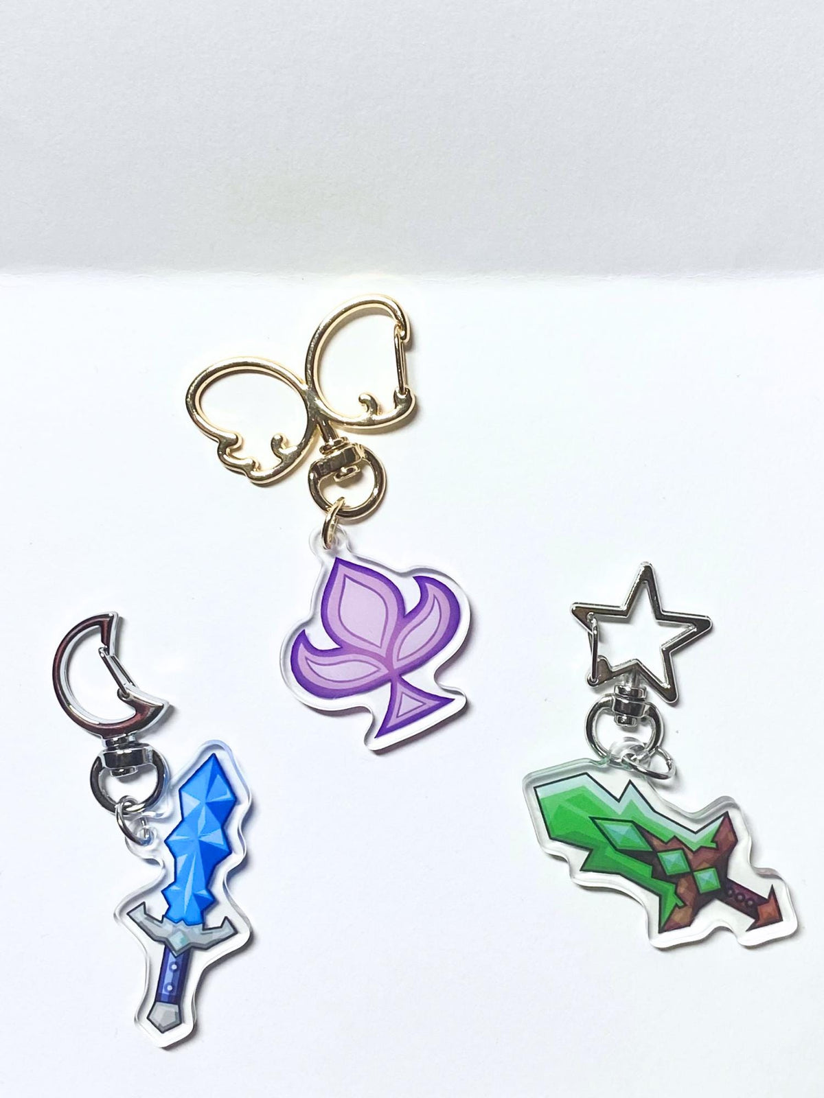 Aphmau, Garroth, & Laurance MCD Diaries Keychain Charms