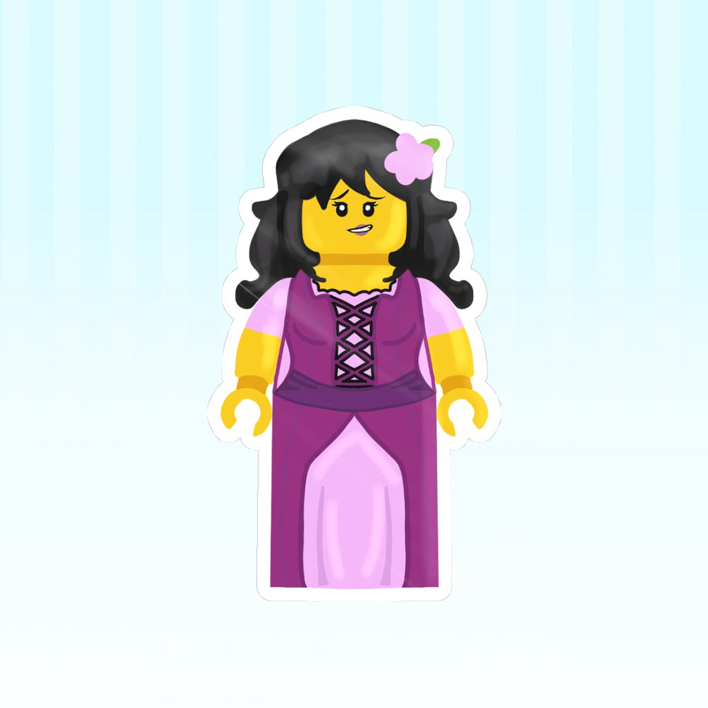 Lego Lady Aphmau Minifigure Sticker