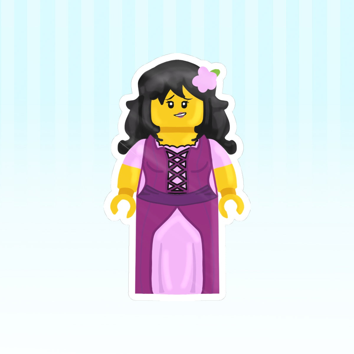 Lego Lady Aphmau Minifigure Sticker