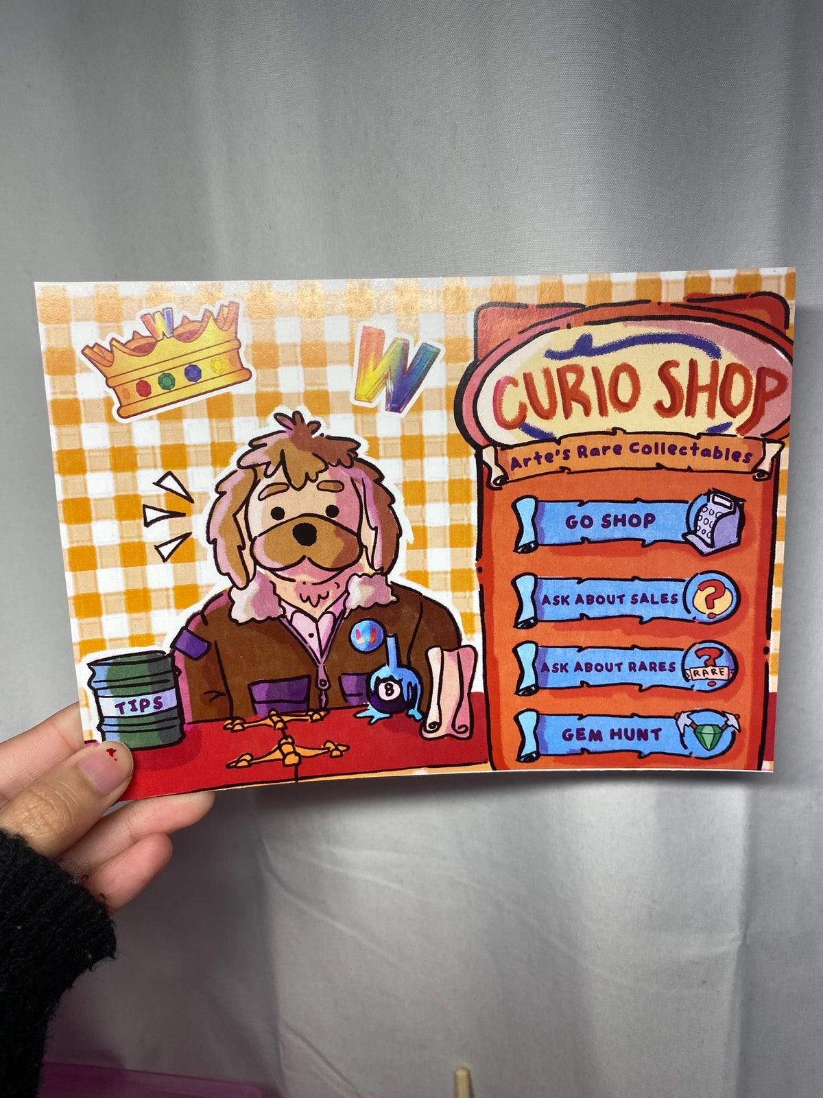 Webkinz Curio Shop Arte Fact Postcard Print