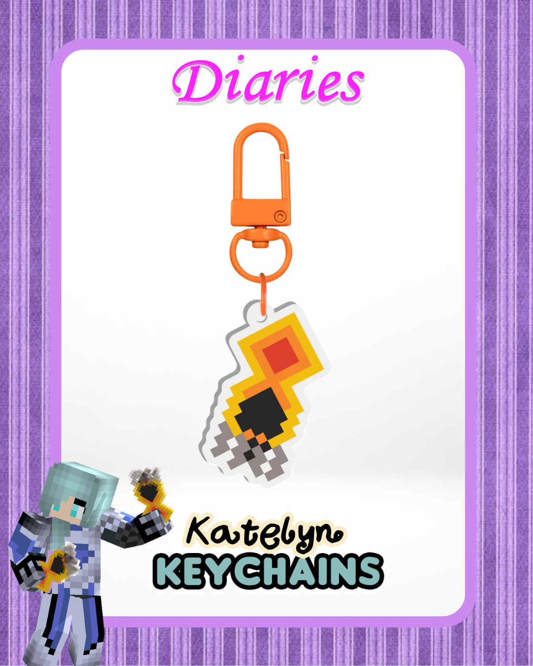 Katelyn the Fire Fist Acrylic Keychain