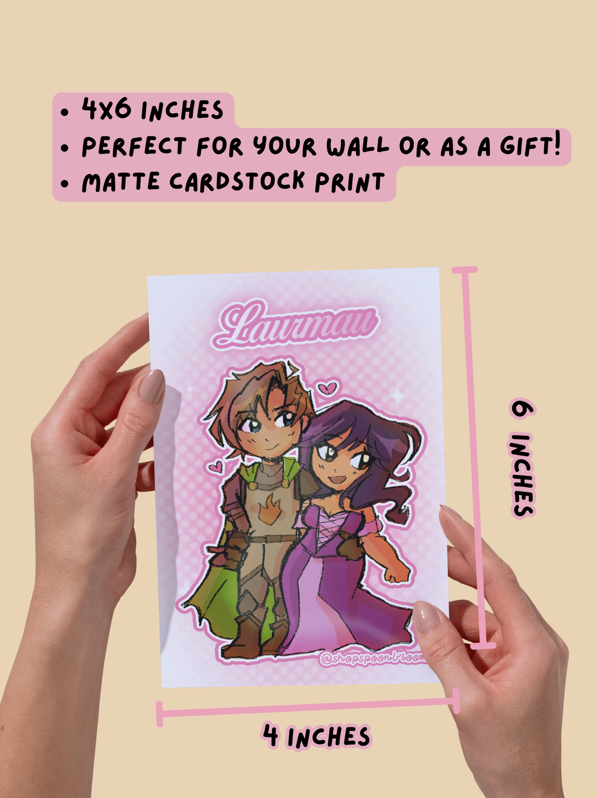 Laurmau Chibi 4x6 Postcard Print