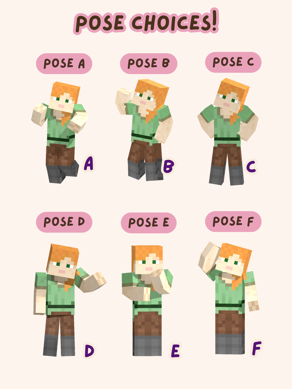 YCH Custom Minecraft Skin Photocard