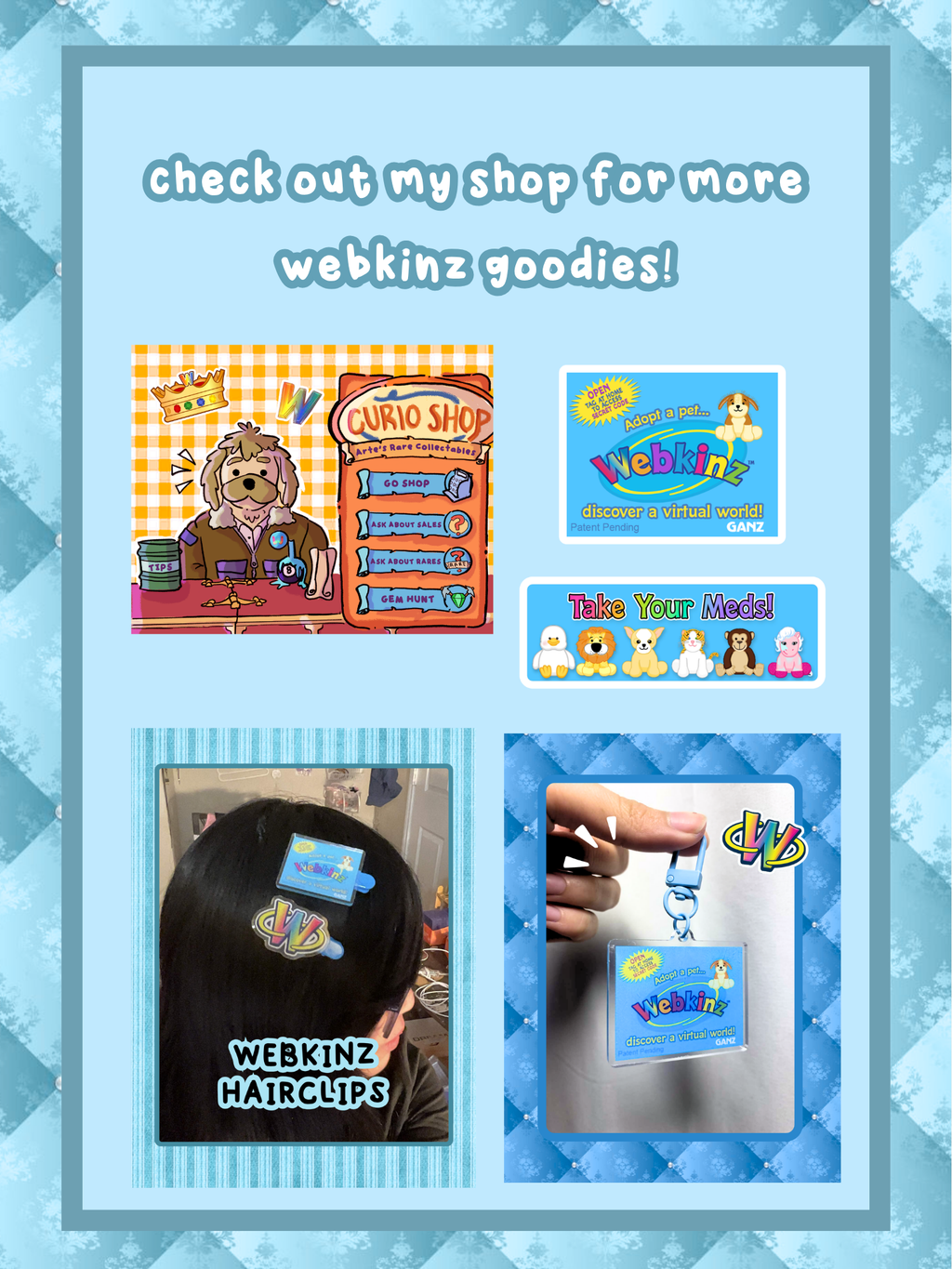 Webkinz Inspired Tag Vinyl Sticker Virtual Pet Y2K 2000s Nostalgia
