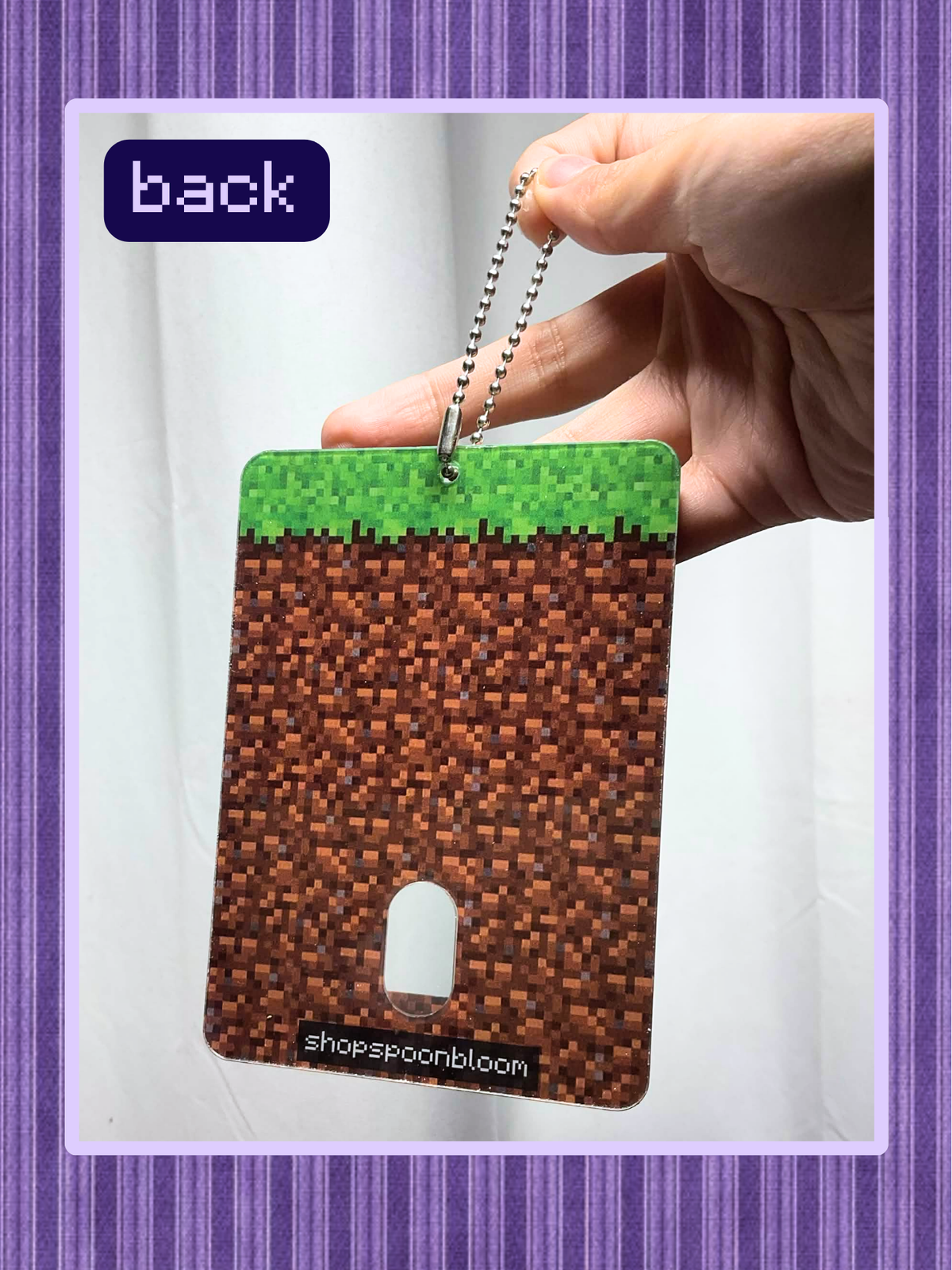 Grass Block Acrylic Photocard Holder Keychain