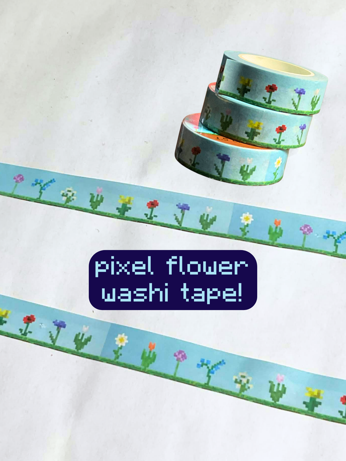 Pixel Flower Washi Tape