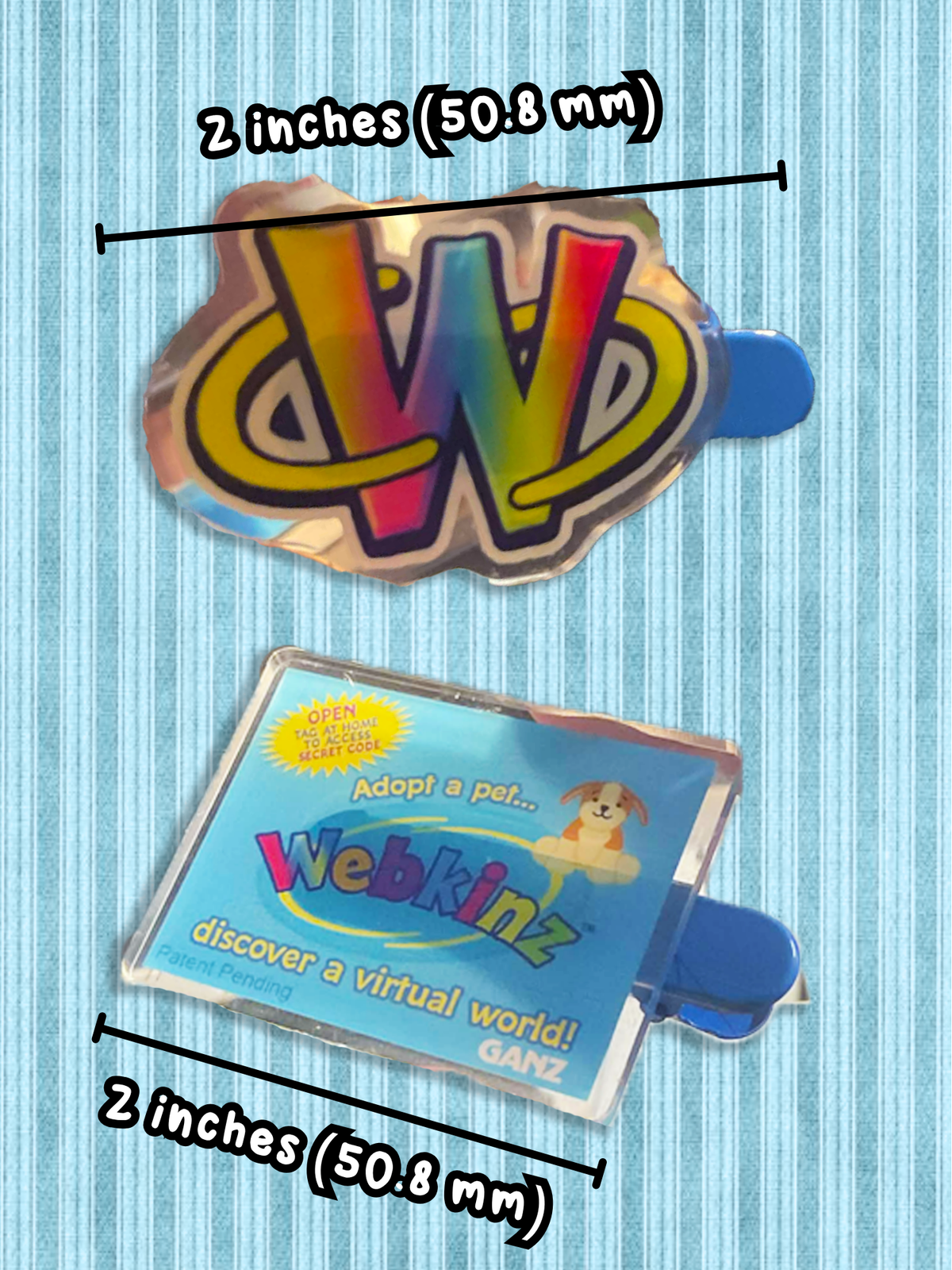 Webkinz Magic W + Plush Tag Inspired Hairclips