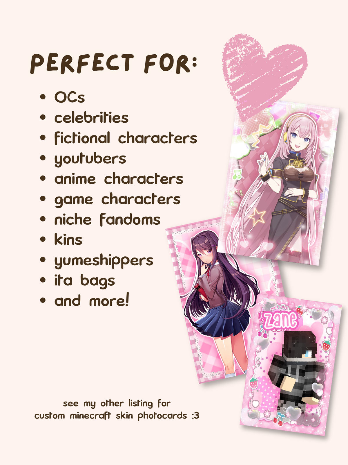 YCH Custom Character Photocard
